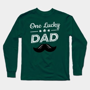 One Lucky Dad Funny St Patrick Day Gift Long Sleeve T-Shirt